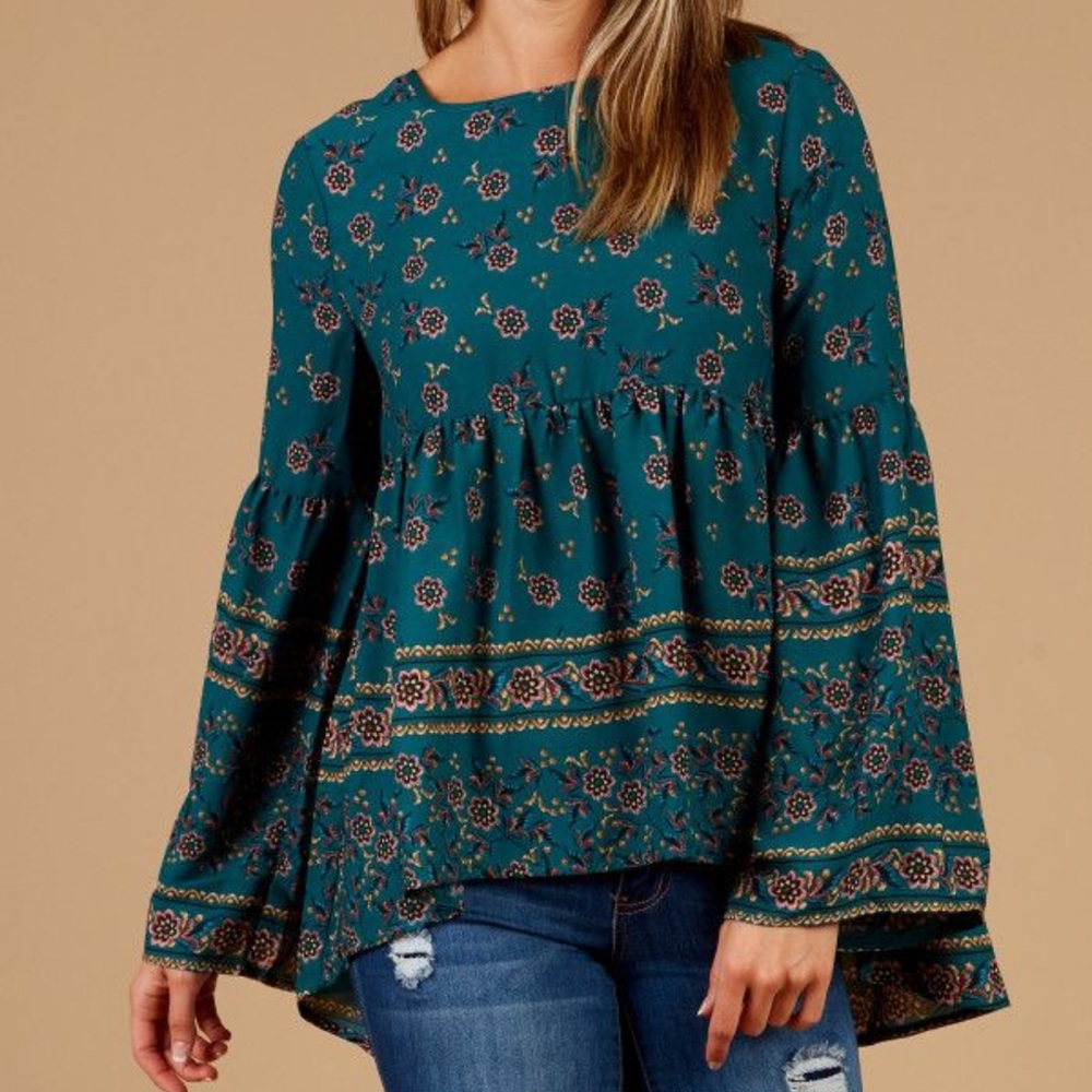 Altar’d State Patterned Peasant Blouse